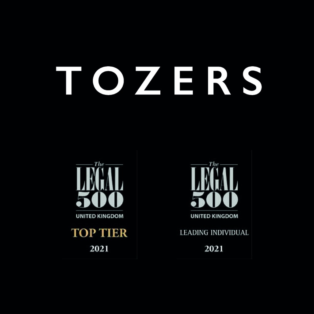 Tozers named as Top Tier firm in Legal 500 2021 directory
