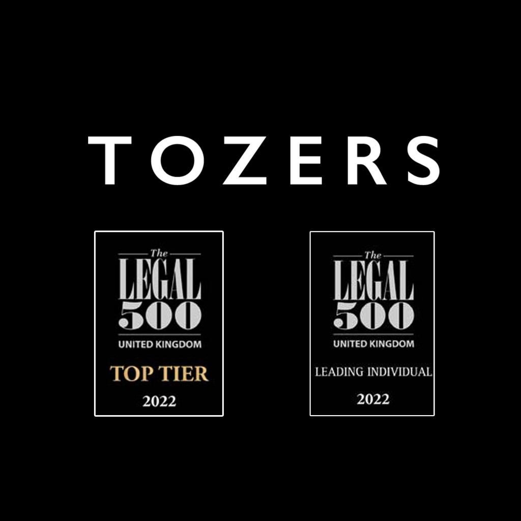 Tozers secure number of top positions in Legal 500 2022 directory