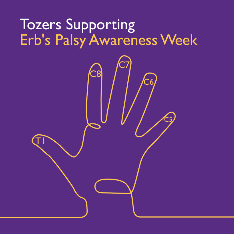 Tozers supporting Erb’s Palsy Awareness Week 2023